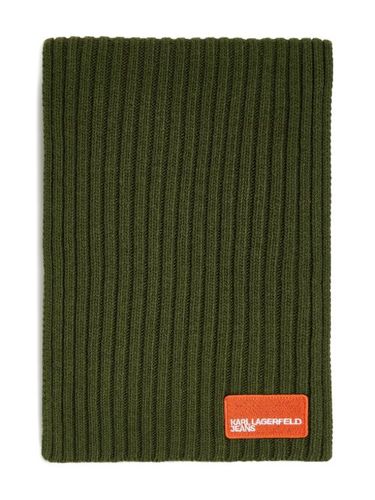 Écharpe nervurée à patch logo - Karl Lagerfeld Jeans - Modalova