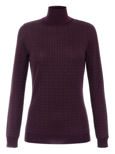 Pull en jacquard à col roulé - Elisabetta Franchi - Modalova