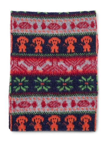 Écharpe en laine d'agneau à motif de chiens en jacquard - Howlin' - Modalova