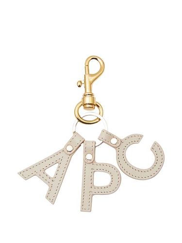Porte-clés en cuir à breloque lettre - A.P.C. - Modalova