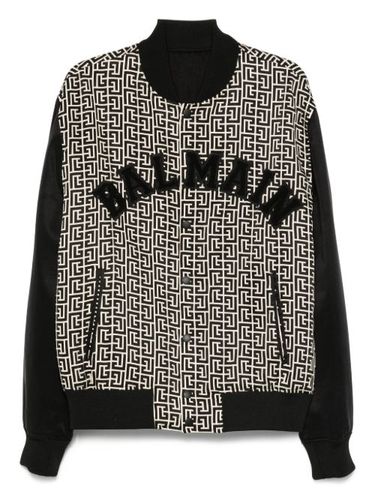 Veste bomber à motif géométrique - Balmain - Modalova