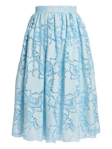 Jupe mi-longue en dentelle fleurie - ERDEM - Modalova