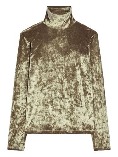 T-shirt en velours à col montant - DRIES VAN NOTEN - Modalova