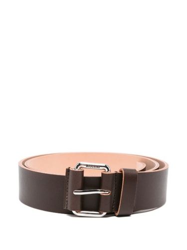 Ceinture en cuir à boucle - Moschino - Modalova