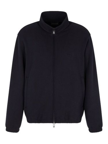Sweat zippé à design gaufré - Emporio Armani - Modalova