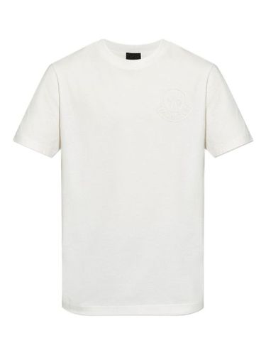 T-shirt en coton à logo embossé - Moncler - Modalova