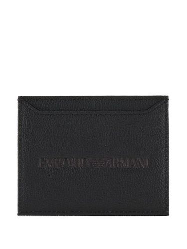 Porte-cartes à logo embossé - Emporio Armani - Modalova