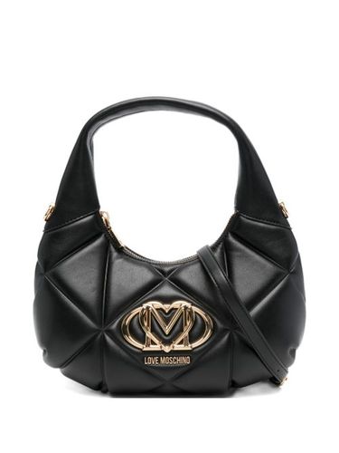Sac porté épaule matelassé à plaque logo - Love Moschino - Modalova