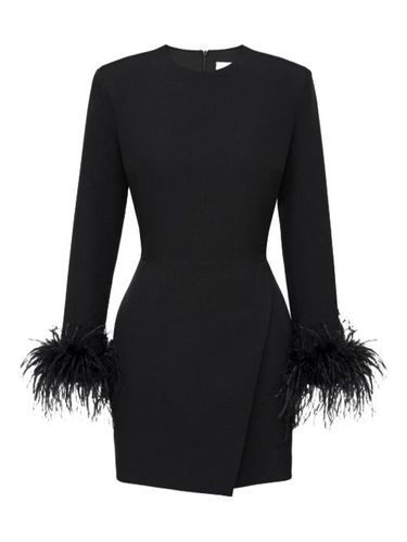 Robe courte à manches ornées de plumes - POST MERIDIEM - Modalova