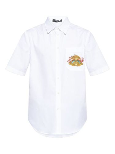 Chemise à logo imprimé - Versace - Modalova