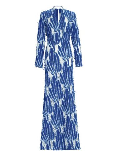 Robe longue imprimée à franges - Silvia Tcherassi - Modalova