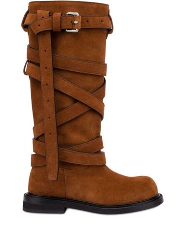 Bottines de moto en daim - Moschino - Modalova
