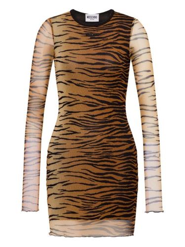 Robe courte à motif animalier - MOSCHINO JEANS - Modalova