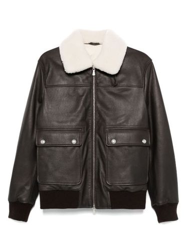 Veste bomber en peau lainée - Eleventy - Modalova