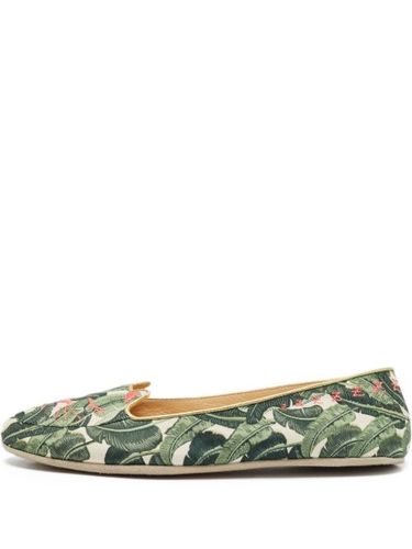 Mocassins botanique à broderies pre-owned - Charlotte Olympia - Modalova