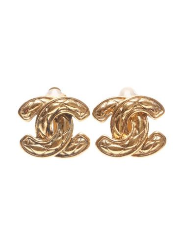 Boucles d'oreilles à clips CC Mark Matelassé (années 1980-1990) - CHANEL Pre-Owned - Modalova