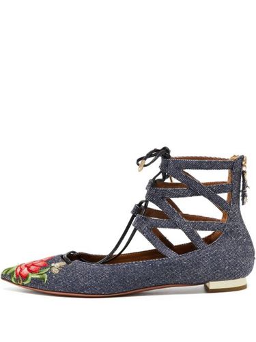Escarpins en jean à broderies pre-owned - Aquazzura - Modalova