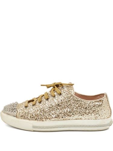 Baskets à détail de paillettes - Miu Miu Pre-Owned - Modalova