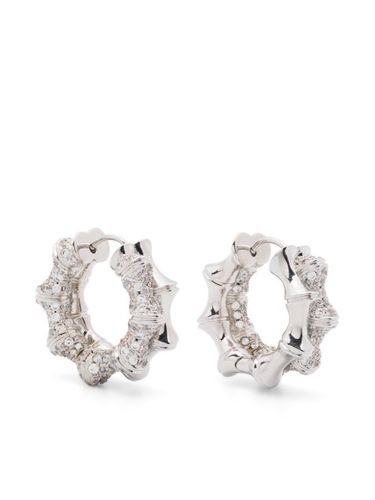 Double Pavé Bambu hoop earrings - Eddie Borgo - Modalova