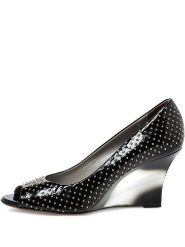 Sandales compensées en cuir à clous 80 mm - Versace Pre-Owned - Modalova