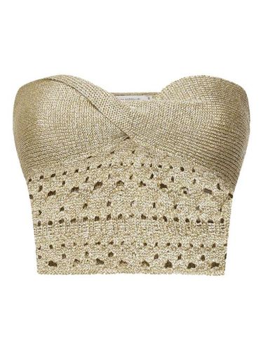 Haut en crochet à effet métallisé - SIMONA CORSELLINI - Modalova