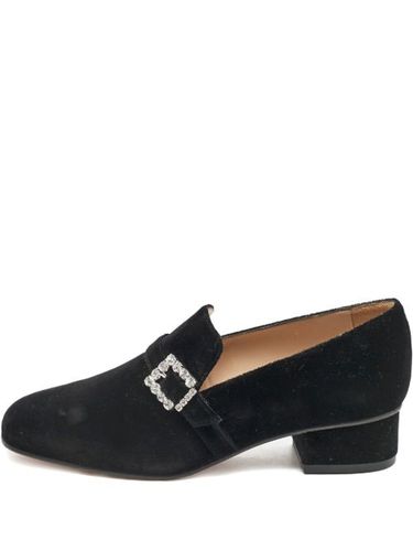 Mocassins en velours à boucle ornée de cristaux - Stuart Weitzman - Modalova