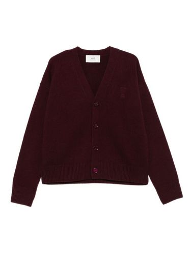 Cardigan en cachemire bicolore - AMI Paris - Modalova