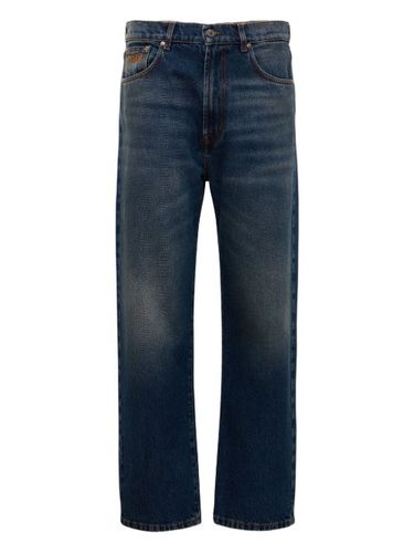 MSGM jean à patch logo - Bleu - MSGM - Modalova