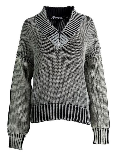 Pull côtelé à col v - Vaquera - Modalova