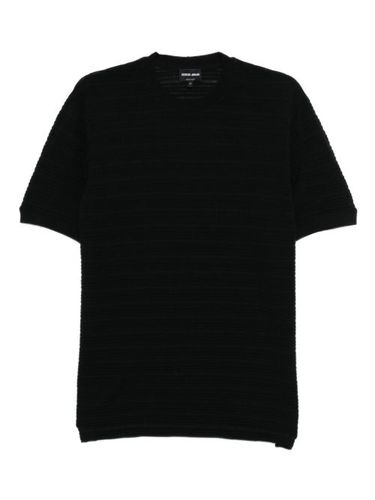 T-shirt en laine à rayures - Giorgio Armani - Modalova
