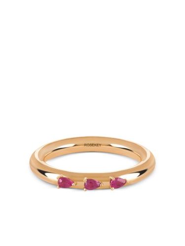 Bague Leaves en rose 18ct sertie de rubis - ROSEKEY - Modalova