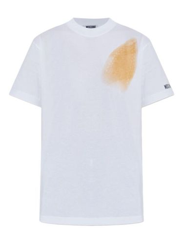T-shirt en coton à effet usé - Moschino - Modalova