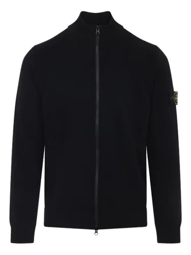 Cardigan zippé à patch logo - Stone Island - Modalova