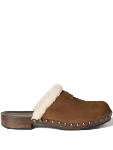 Miu Miu mules en daim - Marron - Miu Miu - Modalova
