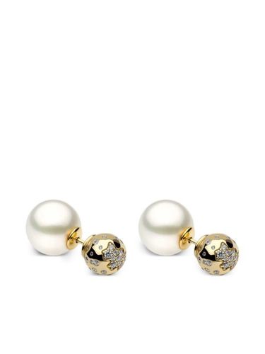 Boucles d'oreilles en or 18ct à diamants et perles des mers du sud - Yoko London - Modalova
