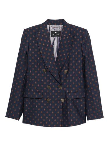 Blazer imprimé à boutonnière croisée - ETRO - Modalova