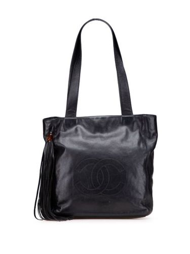 Sac à main en peau d'agneau CC (1997-1999) - CHANEL Pre-Owned - Modalova