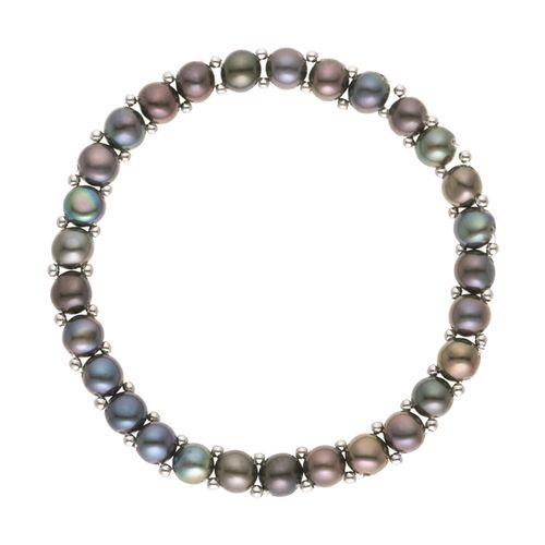 Bracelet Rang Perles d'Eau Douce noires - Mitzuko - Modalova