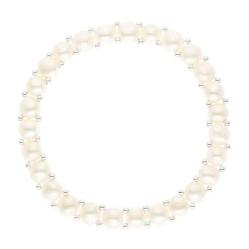 Bracelet Rang Perles d'Eau Douce blanc nacre - Mitzuko - Modalova