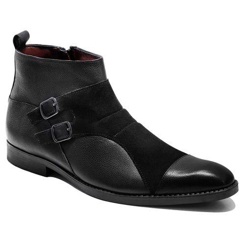 Boots en Cuir & Velours de Cuir Adam noires - Marco Bonelli - Modalova