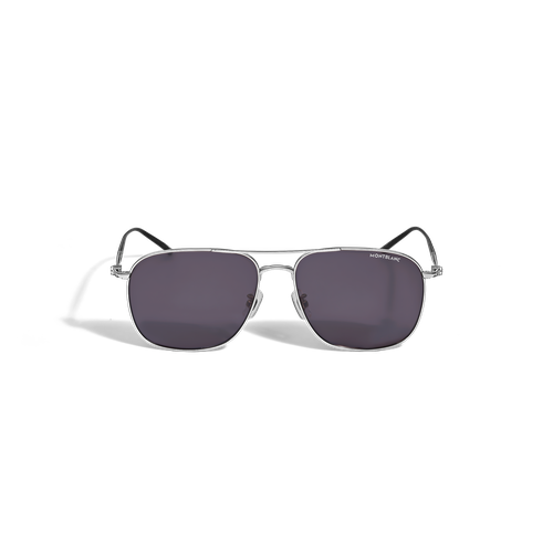Lunettes de Soleil Carrées avec Monture en Titane é - Titane - MB135562 - Solaires - MONTBLANC - Modalova