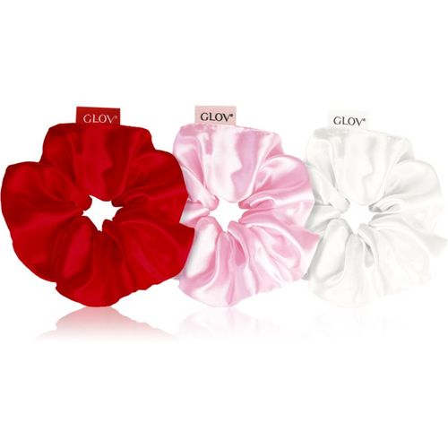 Satin Scrunchies S élastiques à cheveux Red/White/Pink 3 pcs - GLOV - Modalova
