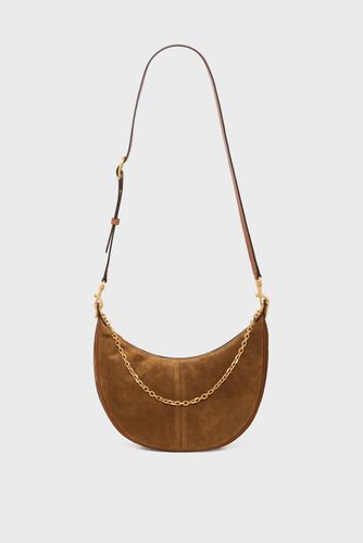 Sac demi-lune en cuir velours - LE SUZANNE - Gerard Darel - Modalova