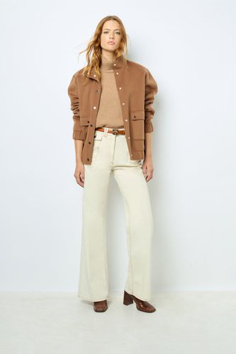 Blouson court en laine double face - MAYAR - GD - Modalova