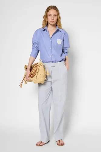 Pantalon à rayures en coton - LILIA - Gerard Darel - Modalova