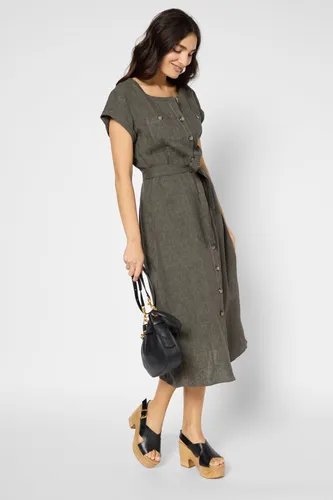 Robe longue ceinturée en lin - PASCALE - Gerard Darel - Modalova