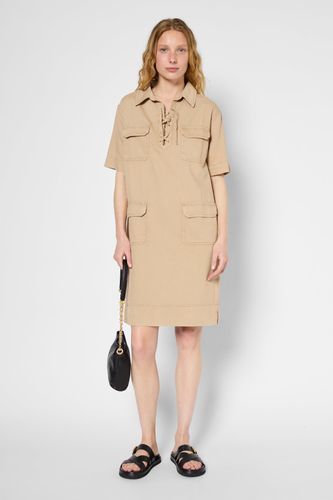 Robe droite à col chemise en coton et lin - PEPITA - Gerard Darel - Modalova