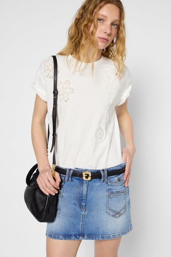 T-shirt en coton à broderies - GLINDA - Gerard Darel - Modalova