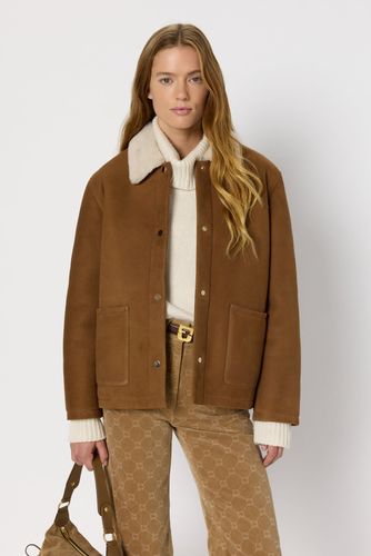 Veste en peau lainée - NOEMIE - Gerard Darel - Modalova