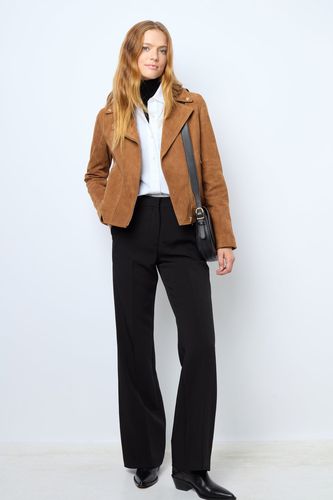 Veste biker en cuir velours - MAUD - GD - Modalova